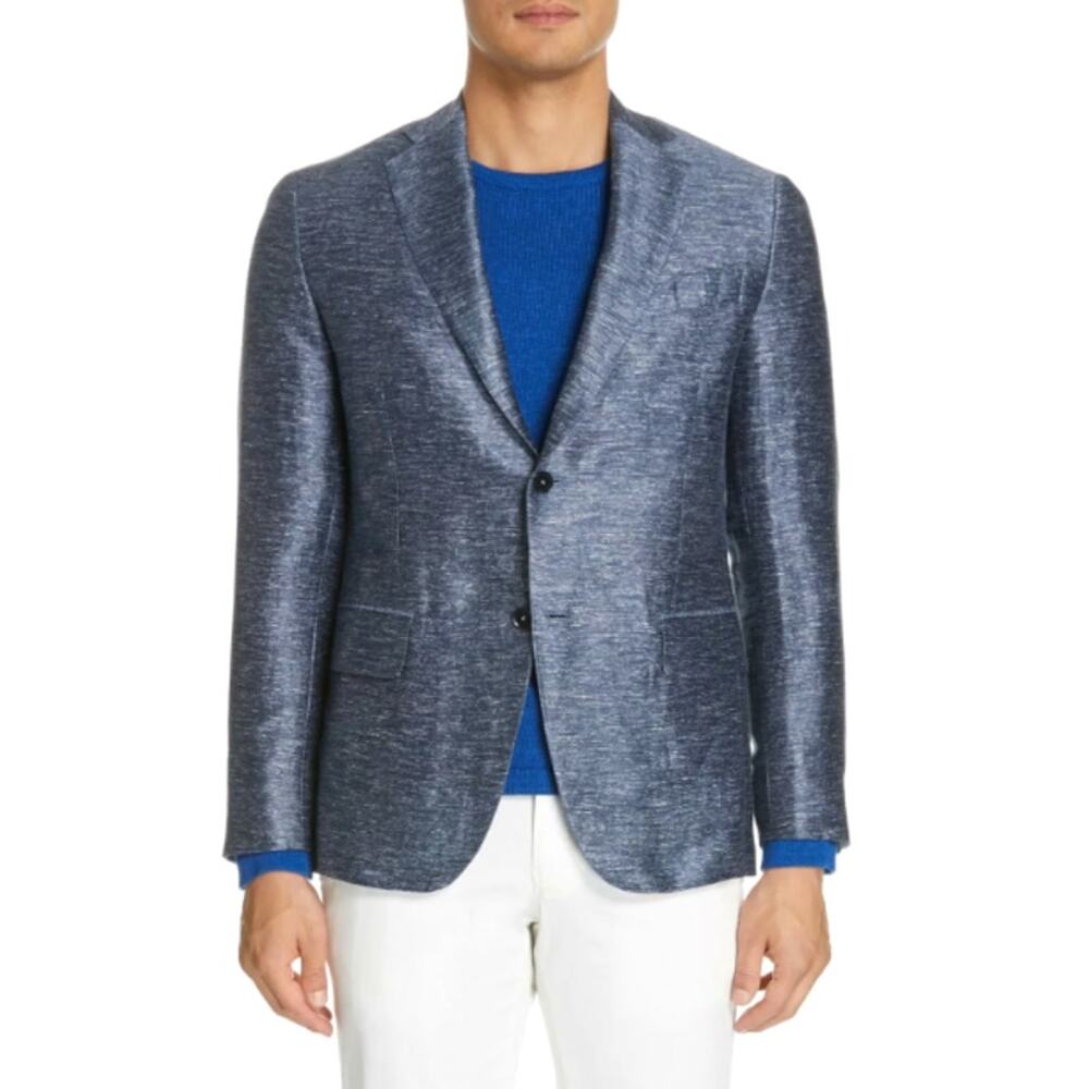 Eidos Napoli Trim Fit Linen Silk Blend Sport Coat Men's US 36R  IT46R Balthazar